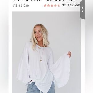 BNWT Three Bird Nest Bell Sleeved shirt sz. L